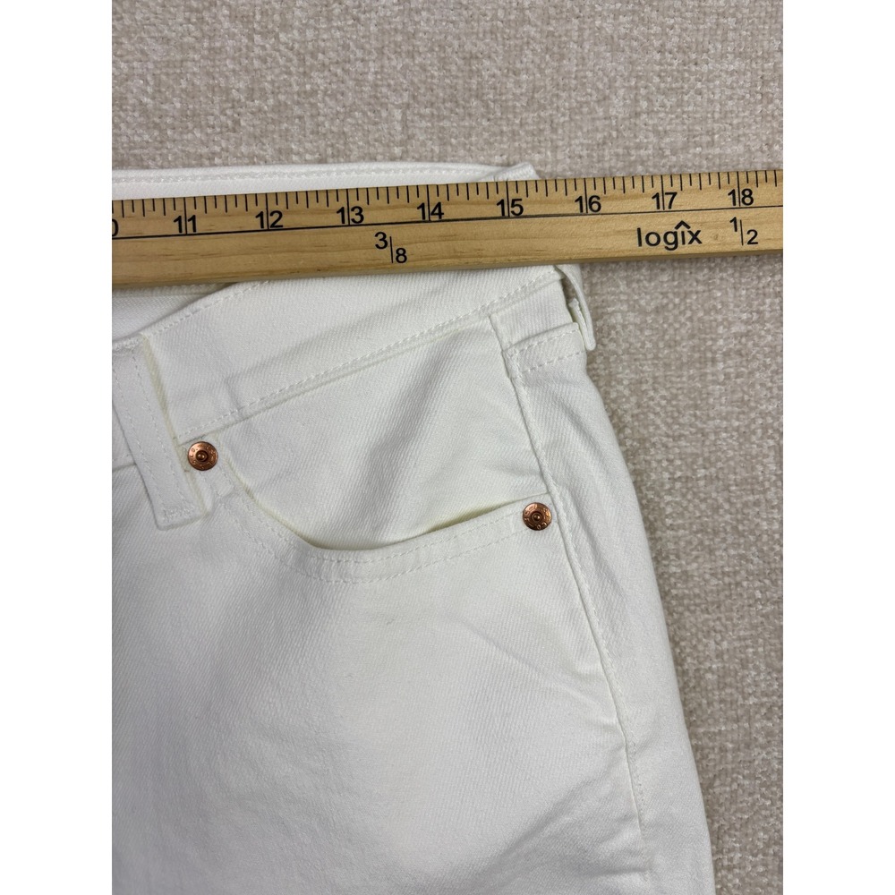 Levis White Boyfriend Jeans Womens Size 29 Mid Rise Relaxed Denim Pants - Picture 6 of 11